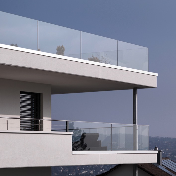 Ringhiera in alluminio, Parapetto in alluminio per balcone